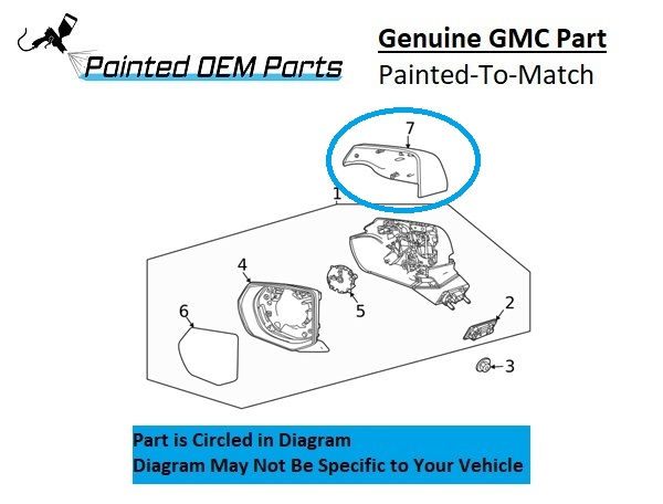 2015 GMC Yukon Side Mirror Driver (LH)