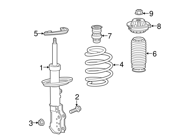 2018 Buick Enclave Front Strut Assembly