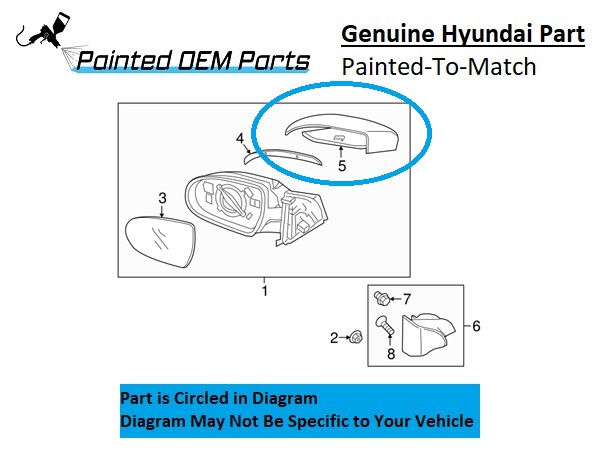 2021 Hyundai Elantra Side Mirror Passenger (RH)