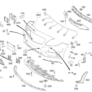 2018 Mercedes-Benz CLA Front Bumper Assembly