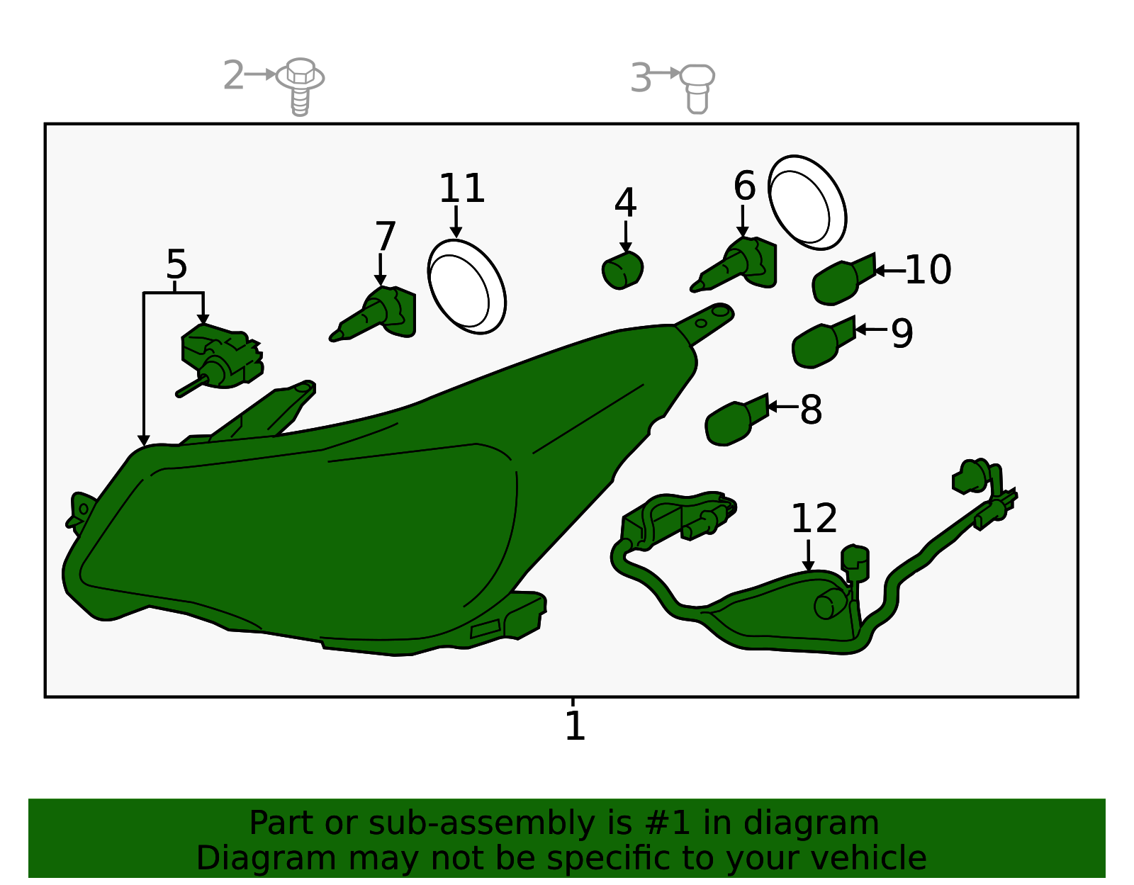 2022 Subaru Forester Headlamp Assembly LH