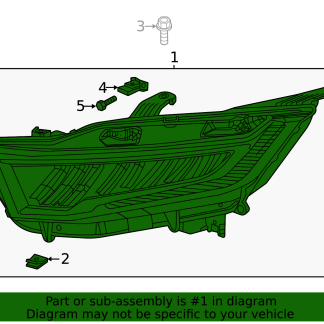 2015 Honda Odyssey Headlamp Assembly LH