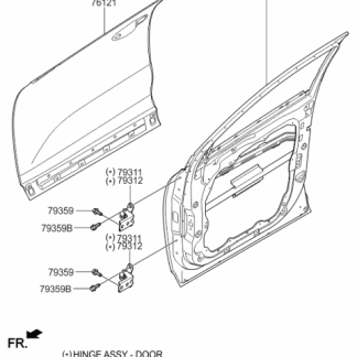 2019 Kia Sorento Front Door Driver (LH)